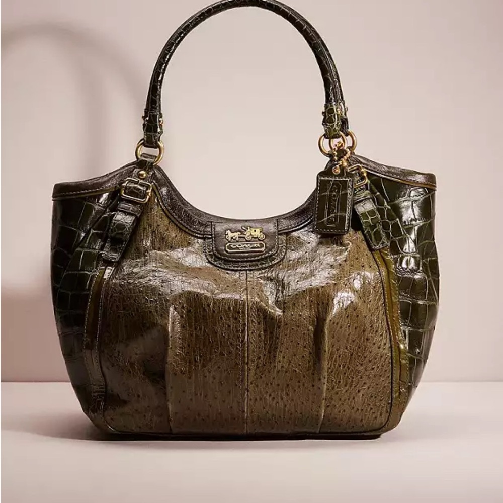 Coach Abigail Croc-Embossed Shoulder Bag - Picture 17 of 17